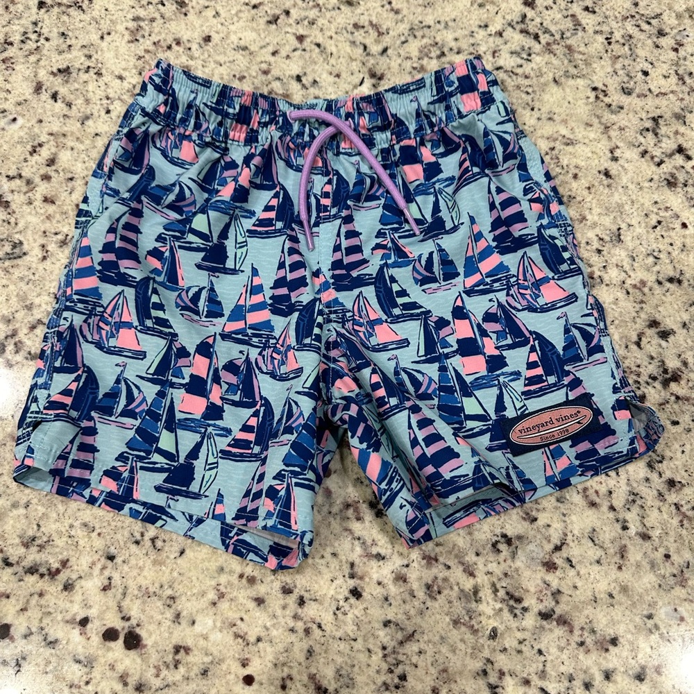 Vineyard Vines Kids Sailboat Swim Trunks